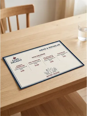 Amerikan Servis 35 x 50 cm 70 gr 1 Hamur Kağıt için tek yön veya çift yön baskı logo uygulamalı ürün görseli
