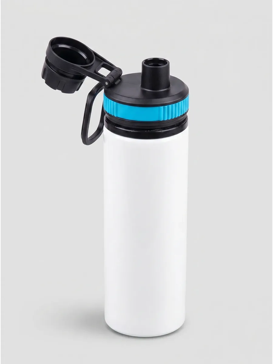 Süblimasyon Renkli Pipetsiz Su Matarası 800 ml için gövde tam tur logo uygulamalı ürün görseli