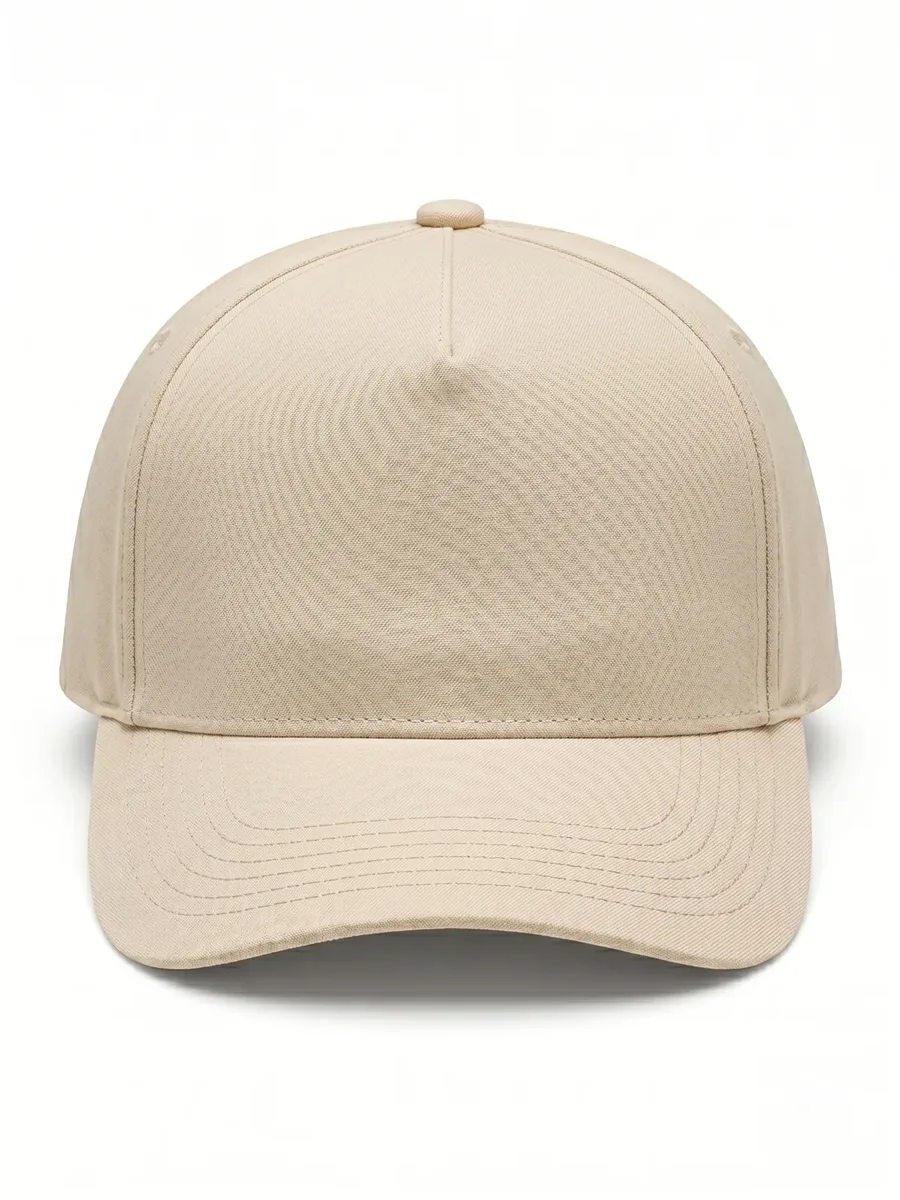 Şapka Polyester Bej için ön panel logo uygulamalı ürün görseli