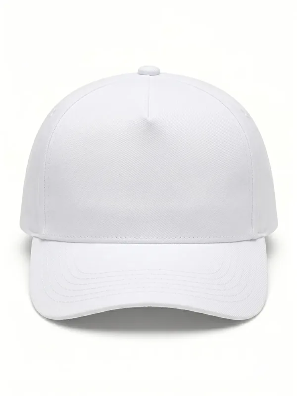 Şapka Polyester Beyaz için ön panel logo uygulamalı ürün görseli