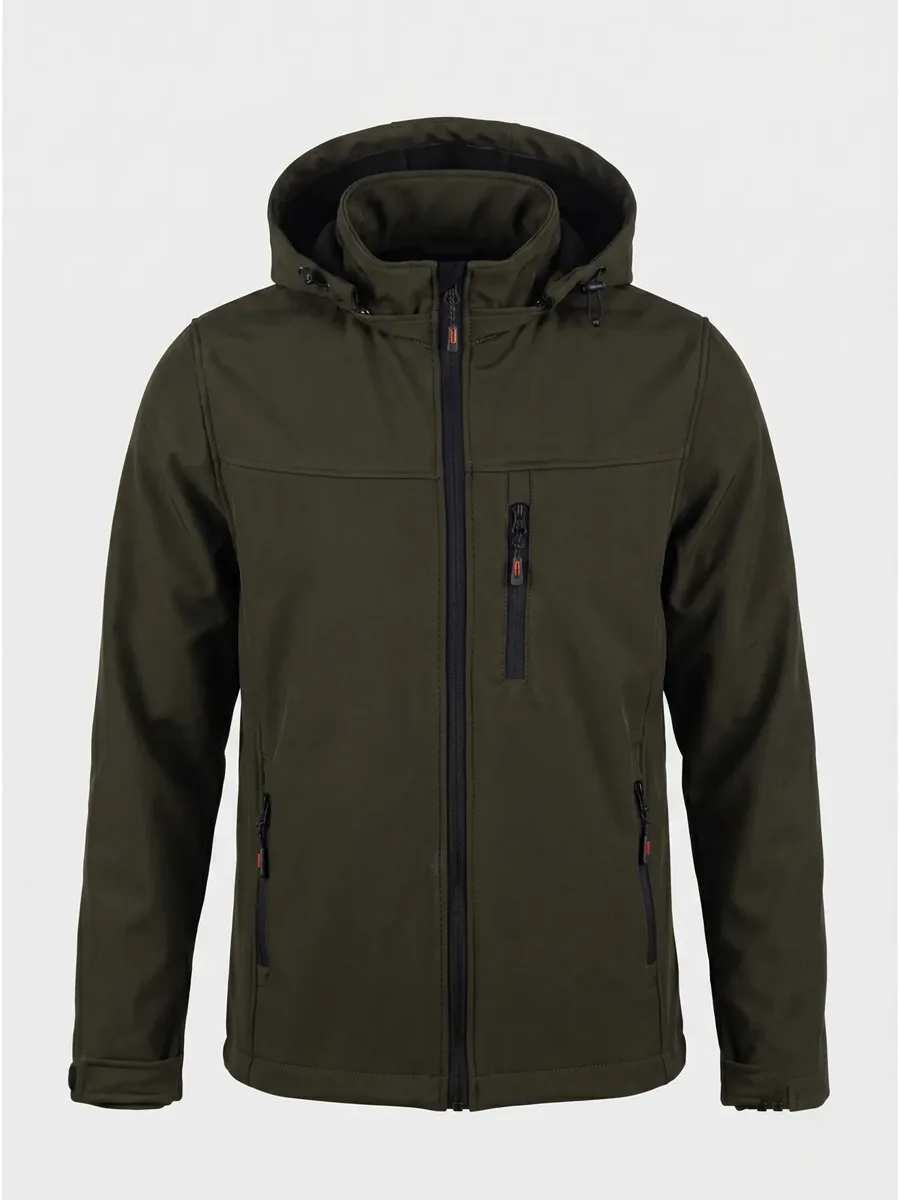 Kapüşonlu Softshell Mont