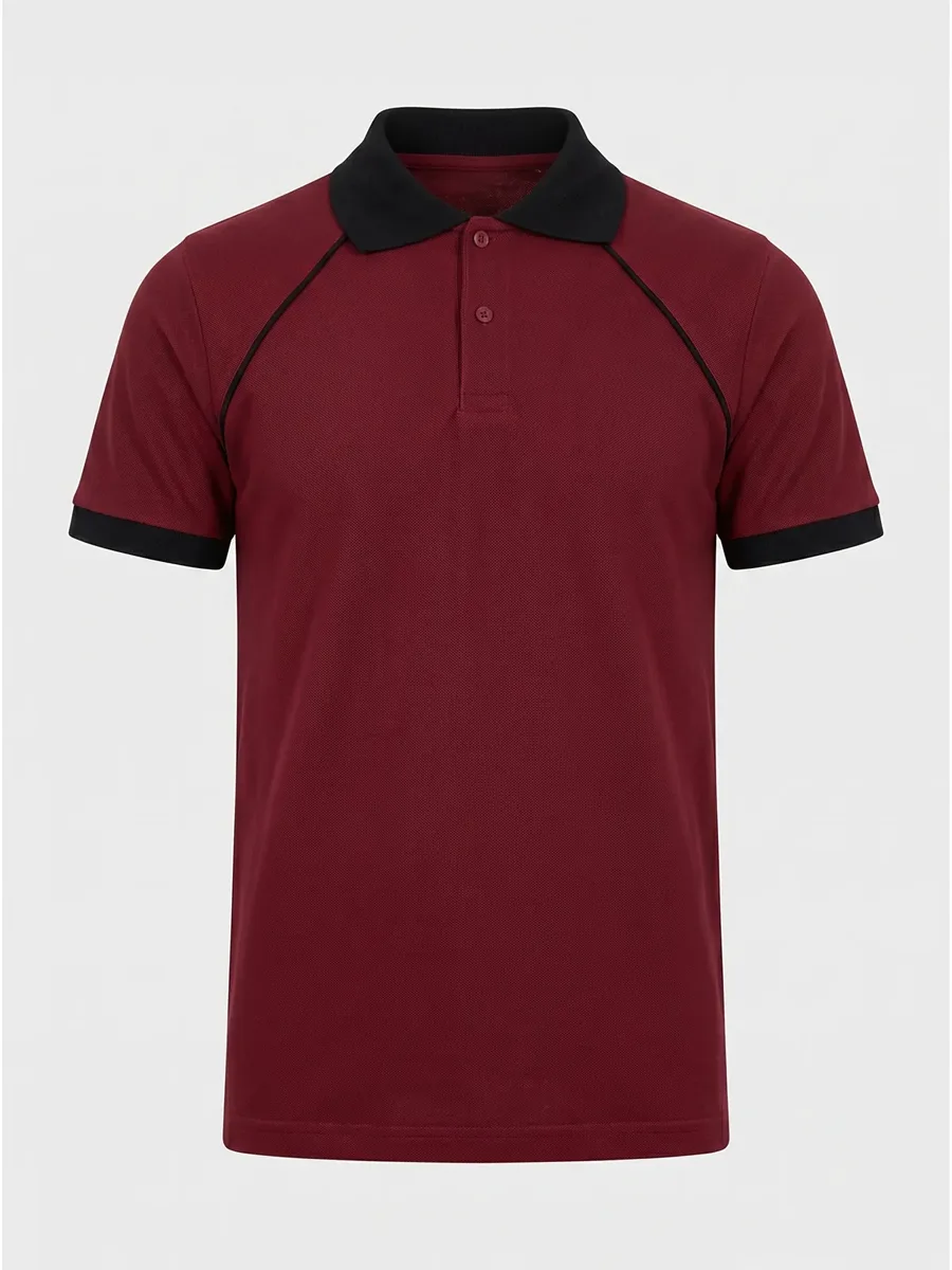 Polo Yaka Tişört Reglan Kol
