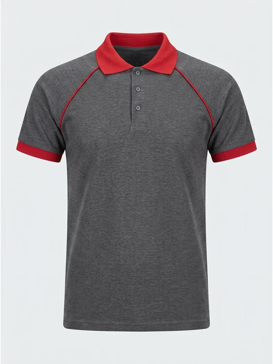 Polo Yaka Tişört Reglan Kol
