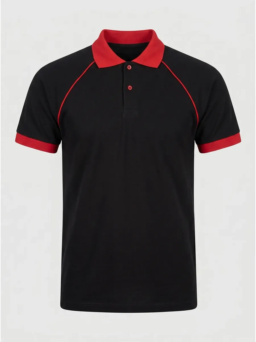 Polo Yaka Tişört Reglan Kol