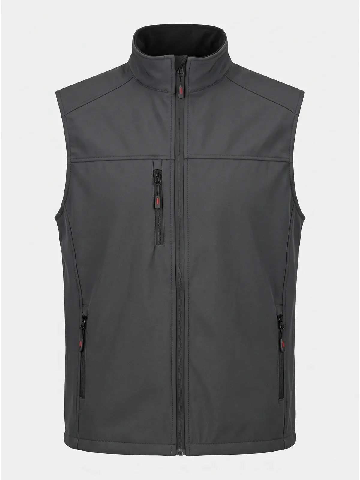 Softshell İş Yeleği Füme için sol göğüs / sırt logo uygulamalı ürün görseli