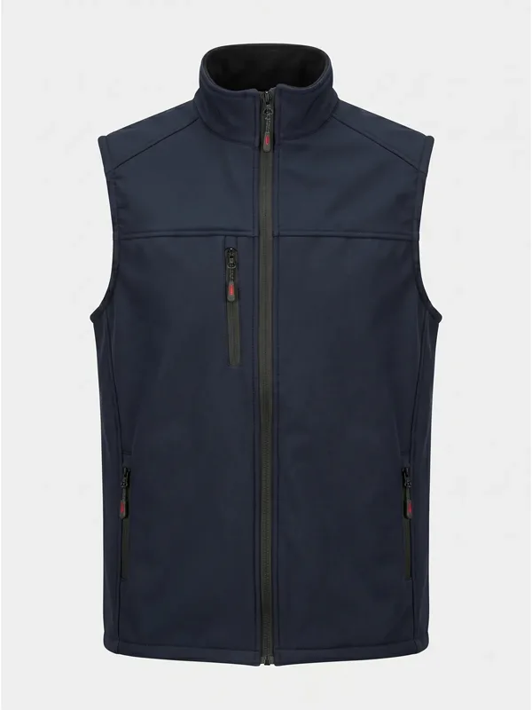 Softshell İş Yeleği Lacivert için sol göğüs / sırt logo uygulamalı ürün görseli